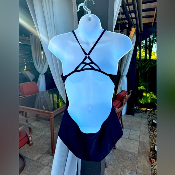 NEW YORK BLACK Synchro Swimsuit one piece M - Picture 9 of 13